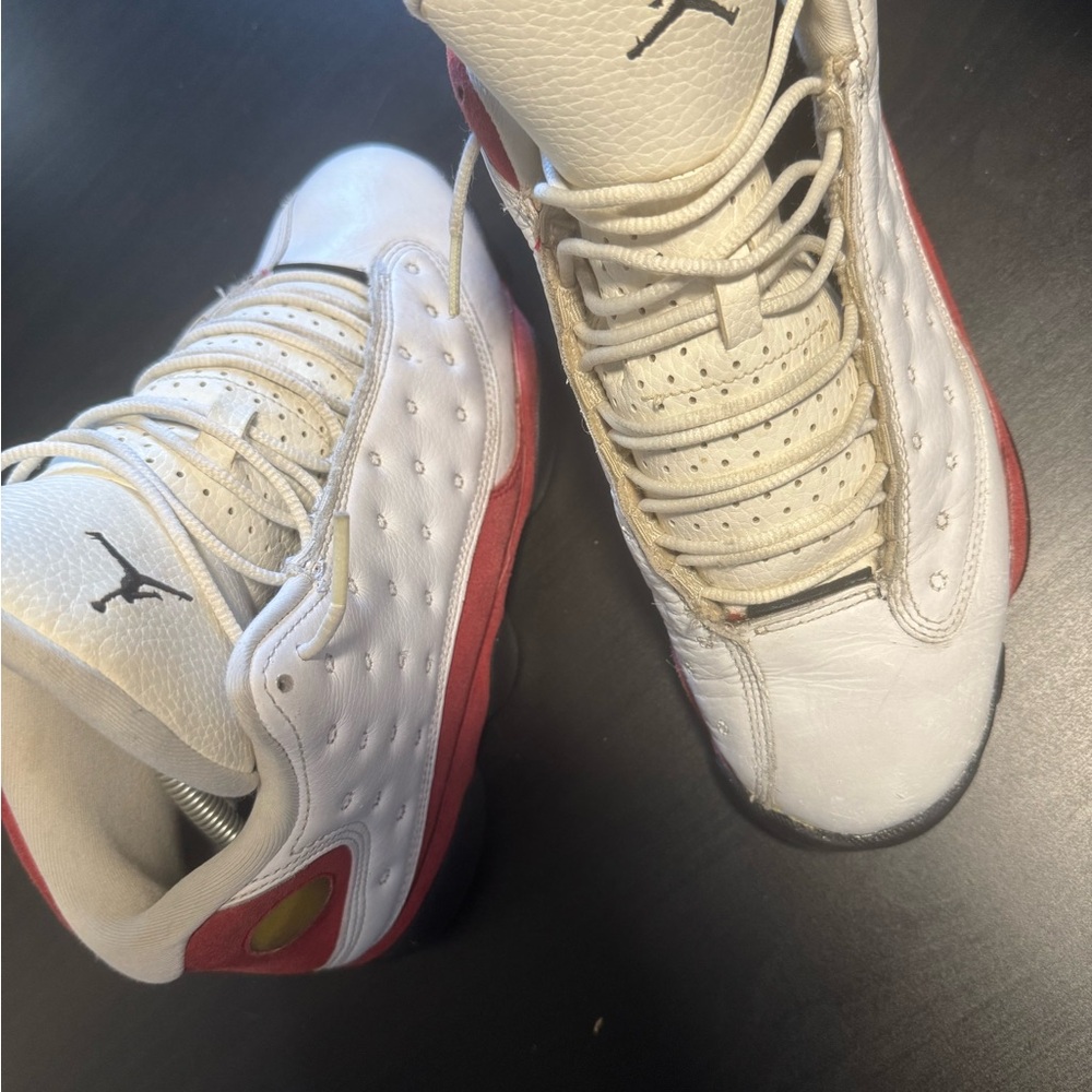 Jordan White and Red Sneakers